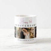 Mug Collage photo de l'anniversaire personnalisé (Centre)