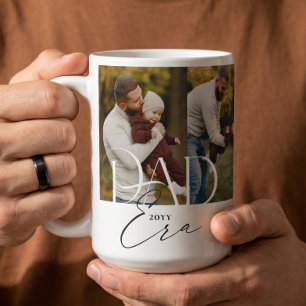 Mug Collage photo de l'ère papa élégant Premier jour d