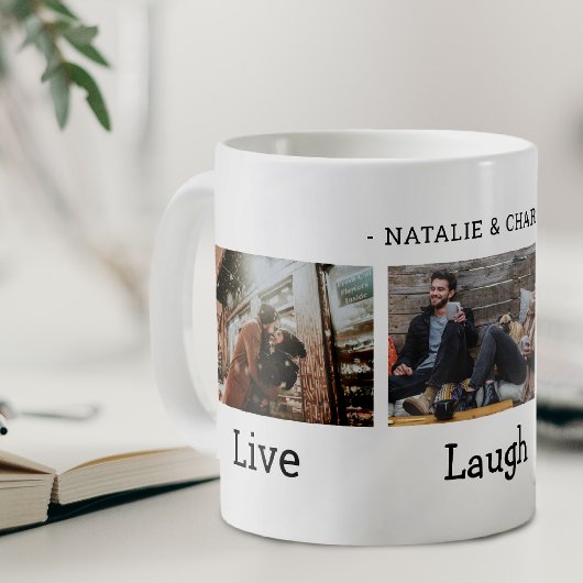 Mug Collage photo de Live Laugh Love