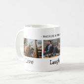 Mug Collage photo de Live Laugh Love (Devant gauche)