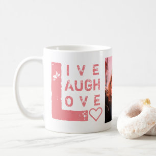 Mug Collage photo de Live Laugh Love Valentine