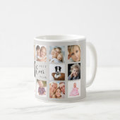 Mug Collage photo de maman gris (Devant droit)