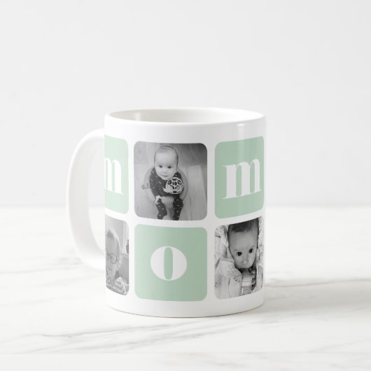Mug Collage photo de maman moderne (Devant gauche)