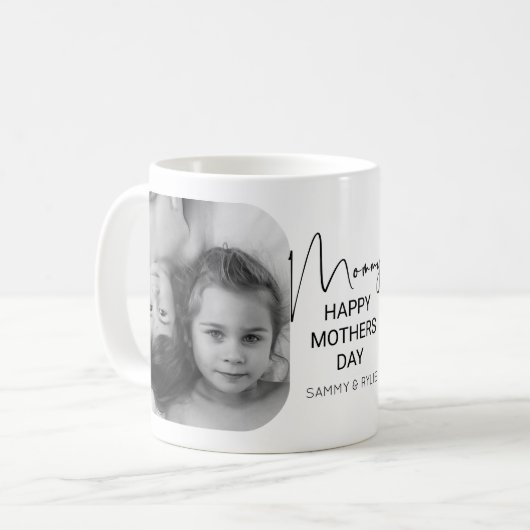 Mug Collage photo de maman moderne (Devant gauche)