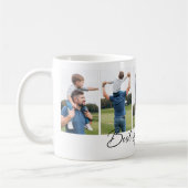 Mug Collage photo de meilleur père jamais script (Gauche)