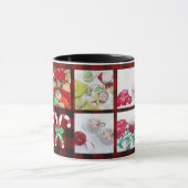 Mug Collage photo de Noël moderne Lumberjack Buffalo (Centre)