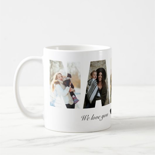 Mug Collage photo de nounou (Gauche)