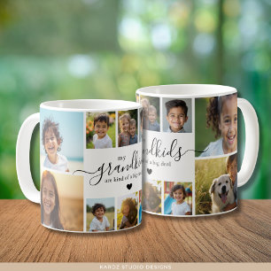 Mug Collage photo de petits-enfants mignons pour grand