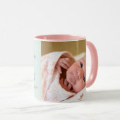 Mug Collage photo de script 2 détaillé (Devant droit)