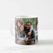 Mug Collage photo de script familial personnalisé (Devant gauche)