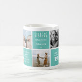 Mug Collage photo de sœurs mignonnes et bloc de citati (Centre)