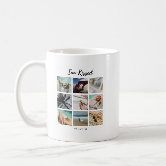 Mug Collage photo de souvenirs baisés de soleil (Gauche)