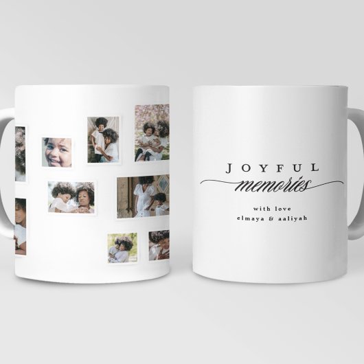Mug Collage photo de vacances Moments Joyeux modernes