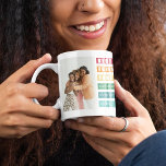 Mug Collage photo des meilleurs amis à la mode pour to<br><div class="desc">Meilleurs amis branchés pour toujours Retro Stripes Photo Collage Mug!</div>