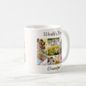 Mug Collage photo du meilleur grand-père du monde (Devant droit)