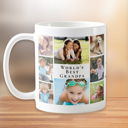 Mug Collage photo du meilleur grand-père du monde