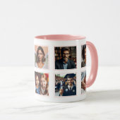 Mug Collage photo élégant customisé Lumière Pastel ros (Devant droit)