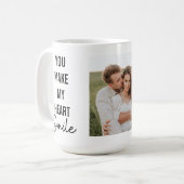 Mug Collage photo en couple et belle citation romantiq (Devant gauche)