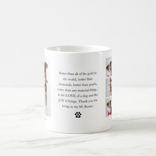 Mug Collage photo et devis pour animaux de compagnie m (Centre)