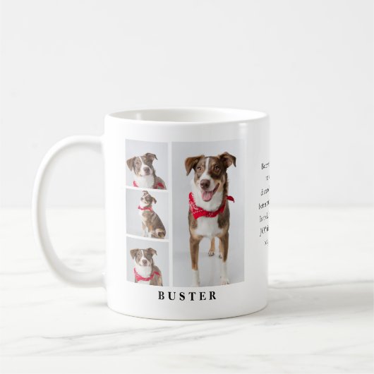 Mug Collage photo et devis pour animaux de compagnie m (Gauche)