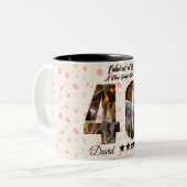 Mug Collage Photo 'Fabulosité à 40 ans' - Nom pers (Devant gauche)