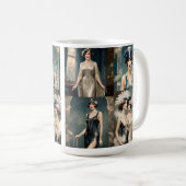Mug Collage photo féminin des années 1920, (Devant droit)