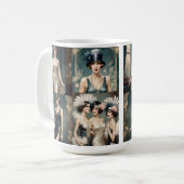 Mug Collage photo féminin des années 1920, (Devant gauche)