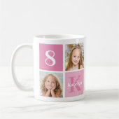 Mug Collage photo fille rose mignonne personnalisé cad (Gauche)