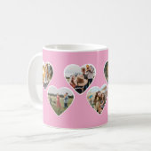 Mug Collage photo forme coeur (Devant gauche)