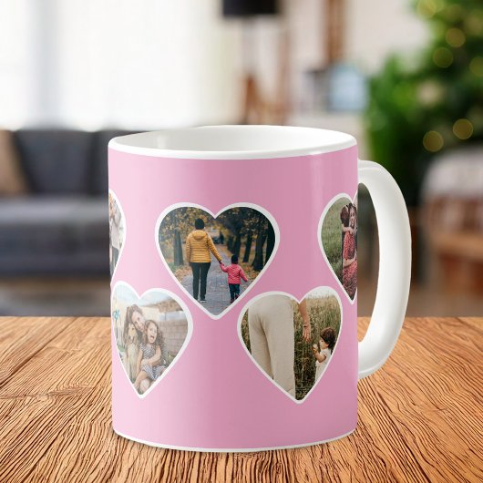 Mug Collage photo forme coeur