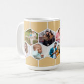 Mug Collage photo géométrique 9 photo 15oz (Devant gauche)