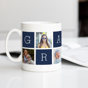Mug Collage photo grand-père des groupes personnalisés