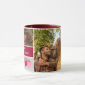 Mug Collage photo Heureuse Sainte-Valentin personnalis (Centre)