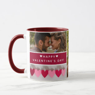 Mug Collage photo Heureuse Sainte-Valentin personnalis
