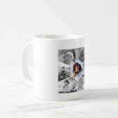 Mug Collage photo Hexagon noir et blanc (Devant gauche)
