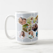 Mug Collage photo Honeypeb 17 Pic Silver Grey 15oz (Gauche)