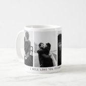 Mug Collage photo 'Je t'aimerai toujours' mignon (Devant gauche)