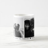 Mug Collage photo 'Je t'aimerai toujours' mignon (Centre)