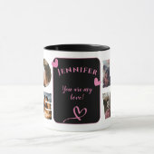 Mug Collage photo LOVE I Modern Mosaic (Centre)