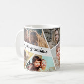 Mug Collage photo Love You Grandma Texte manuscrit (Devant gauche)