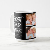 Mug Collage photo manuscrit Best Papa Ever (Devant gauche)
