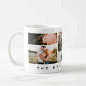 Mug Collage photo minimaliste de famille moderne (Gauche)