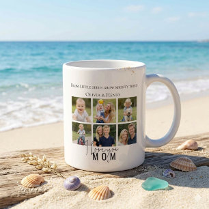 Mug Collage photo minimaliste moderne "Je t'aime maman