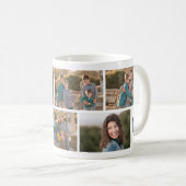 Mug Collage photo moderne 6 avec Monogramme (Devant droit)