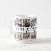 Mug Collage photo moderne 'Best Papa Ever' (Devant gauche)