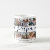 Mug Collage photo moderne 'Best Papa Ever' (Centre)
