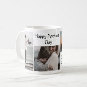 Mug Collage photo moderne | Joyeuse Fête des mères (Devant gauche)