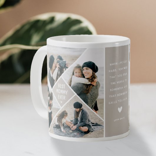 Mug Collage photo moderne 'Meilleure MOM jamais'