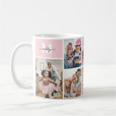 Mug Collage photo Monogramme Image Rose (Gauche)