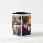 Mug Collage photo monogramme moderne (Centre)